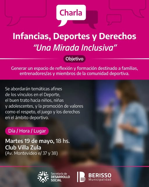 Berisso impulsa una charla sobre infancias, deporte y derechos en el Club Villa Zula