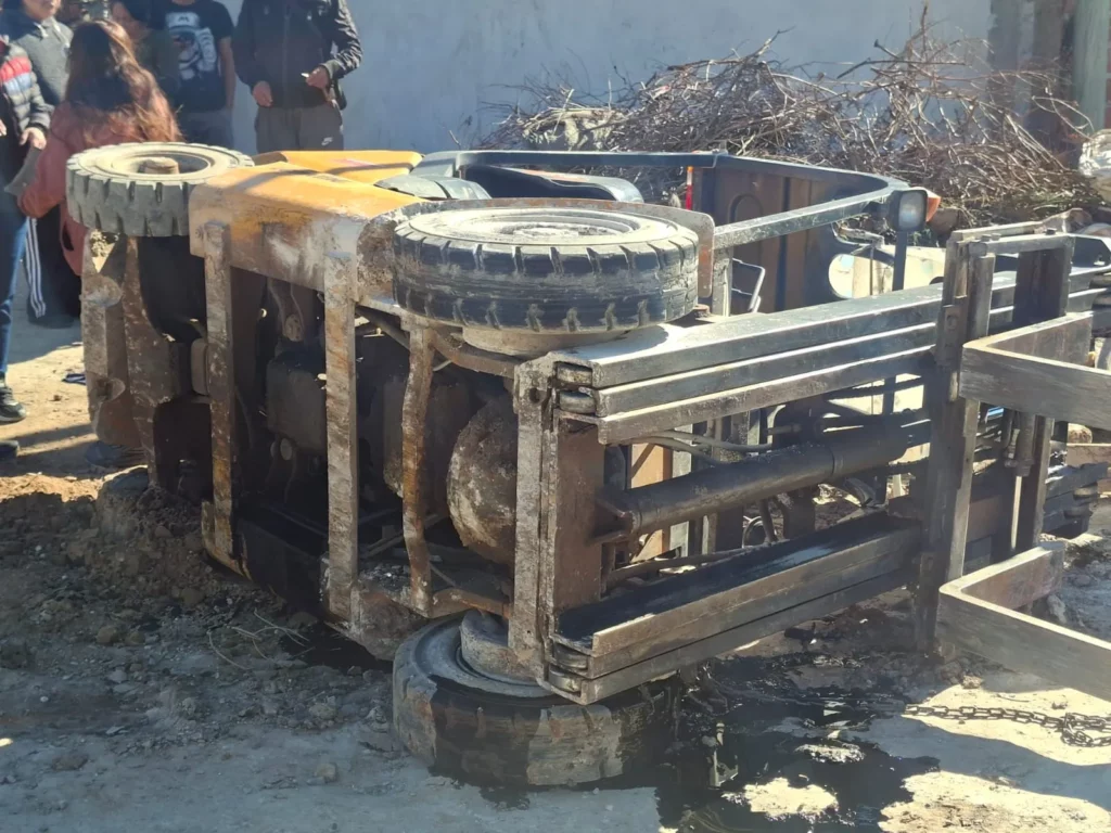 Trágico accidente laboral en La Franja: murió un trabajador tras el vuelco de un sampi móvil